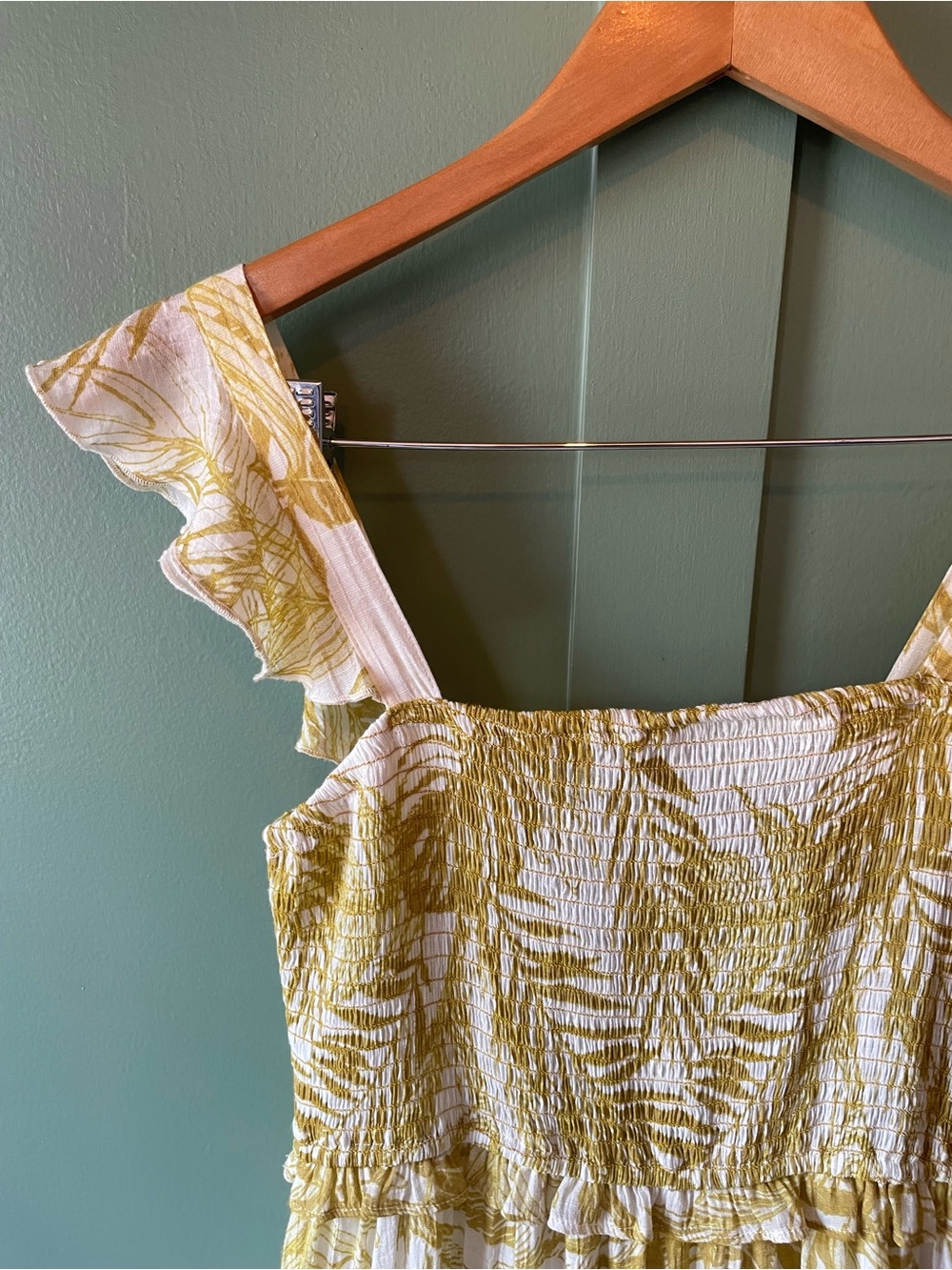 Nanette Lepore Yellow Leaf-Print Maxi Dress - Picture 3 of 4